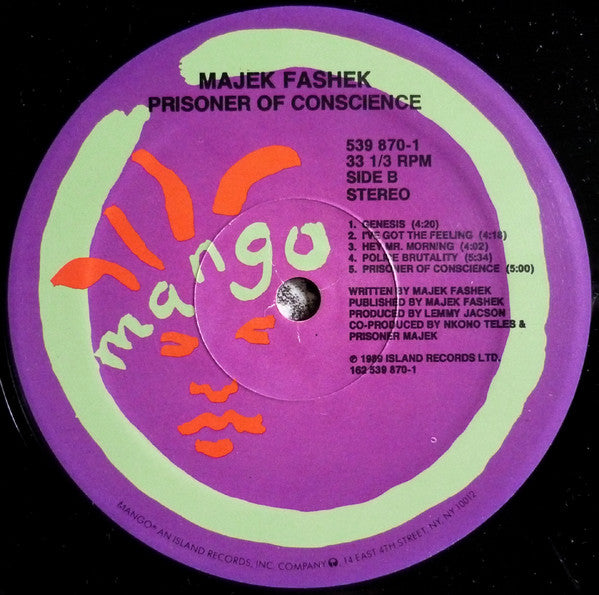 Majek Fashek : Prisoner Of Conscience (LP, Album)