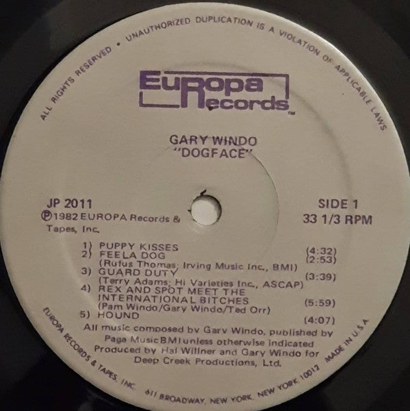 Gary Windo : Dogface (LP, Album)