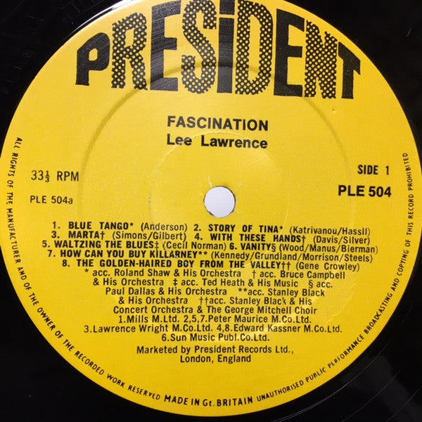 Lee Lawrence : Fascination (LP, Comp)