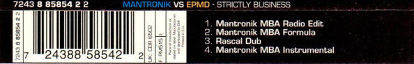 Mantronik* vs EPMD : Strictly Business (CD, Single, EMI)