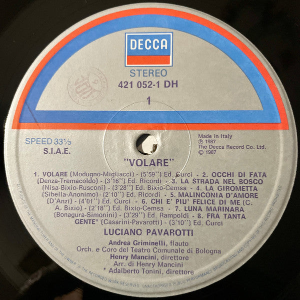 Luciano Pavarotti : Volare (LP, Album)