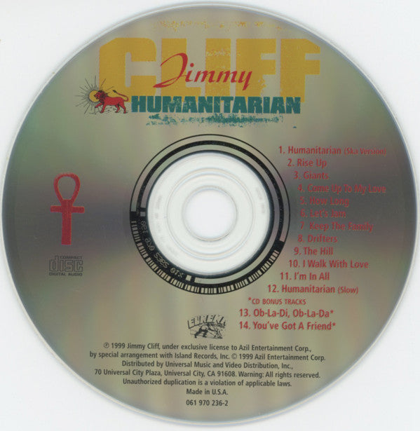 Jimmy Cliff : Humanitarian (CD, Album)