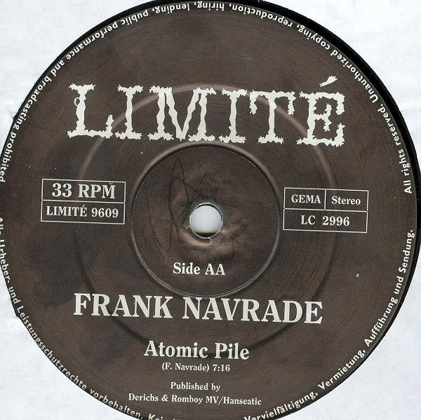 Frank Navrade : Artificial Groove (12")