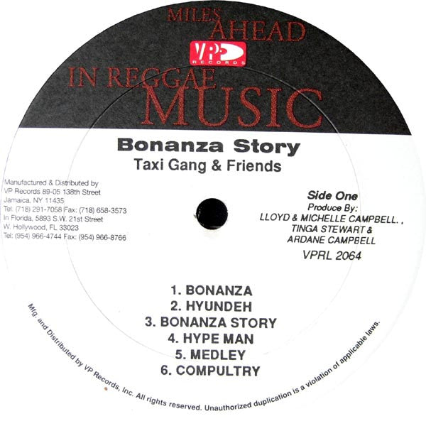 Taxi Gang & Friends* & Various : Bonanza Story (LP, Album)