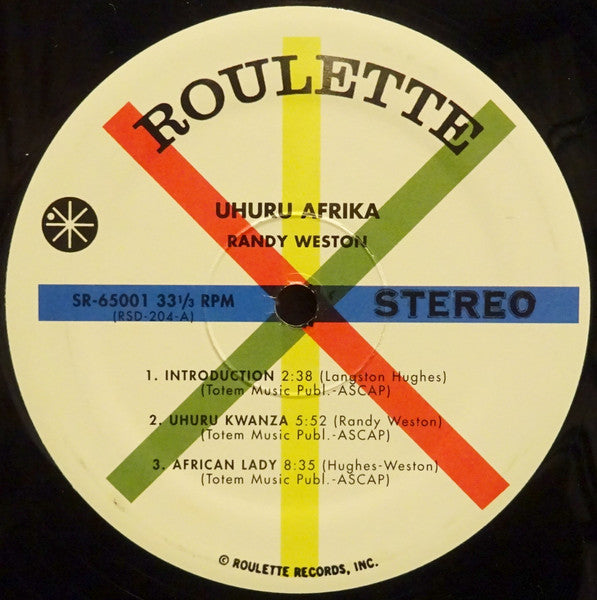 Randy Weston : Uhuru Afrika (LP, Album, RE)