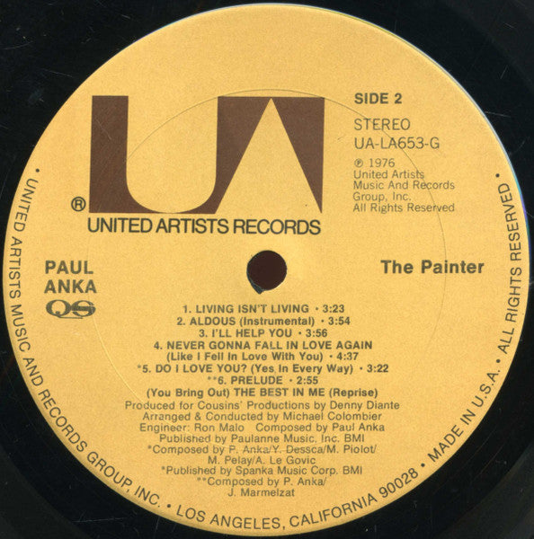 Paul Anka : The Painter (LP, Album, RE, CRC)