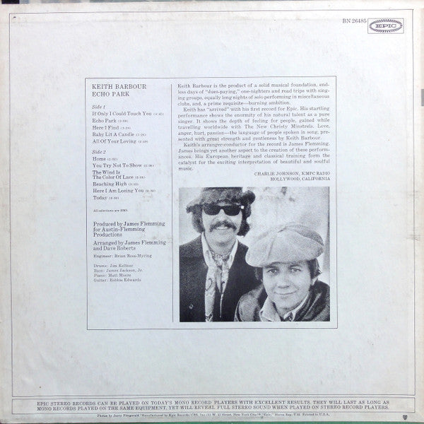 Keith Barbour : Echo Park (LP, Album)