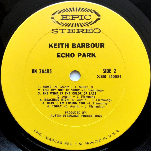 Keith Barbour : Echo Park (LP, Album)