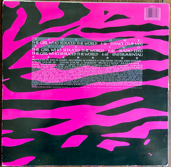 Louie Louie (2) : The Girl Who Seduced The World (12", Single)