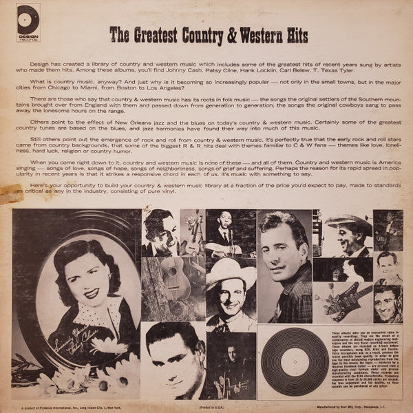 Various : Country & Western Hall Of Fame (LP, Comp, Mono)