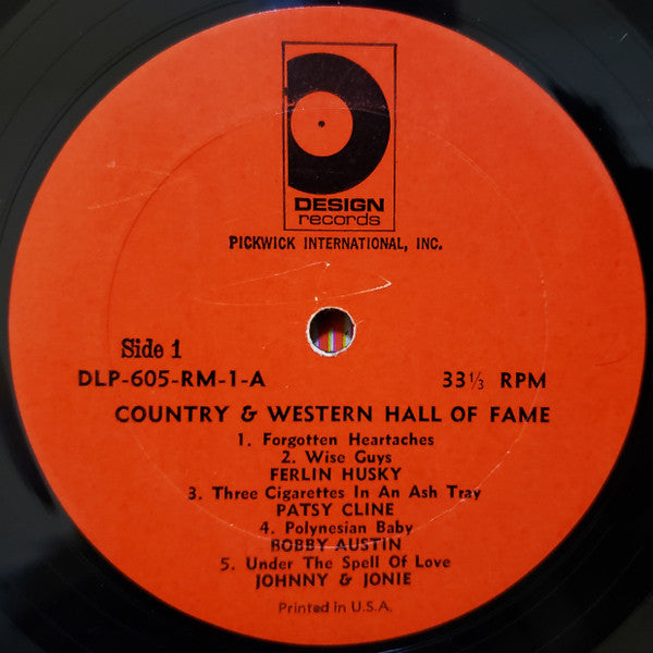 Various : Country & Western Hall Of Fame (LP, Comp, Mono)