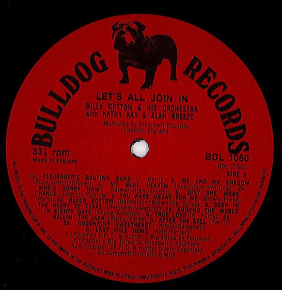 Billy Cotton And His Orchestra : Let's All Join In - A Singalong For Swinging Parties (LP, Album)