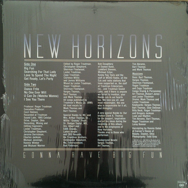 New Horizons (3) : Gonna Have Big Fun (LP, Album, RE)