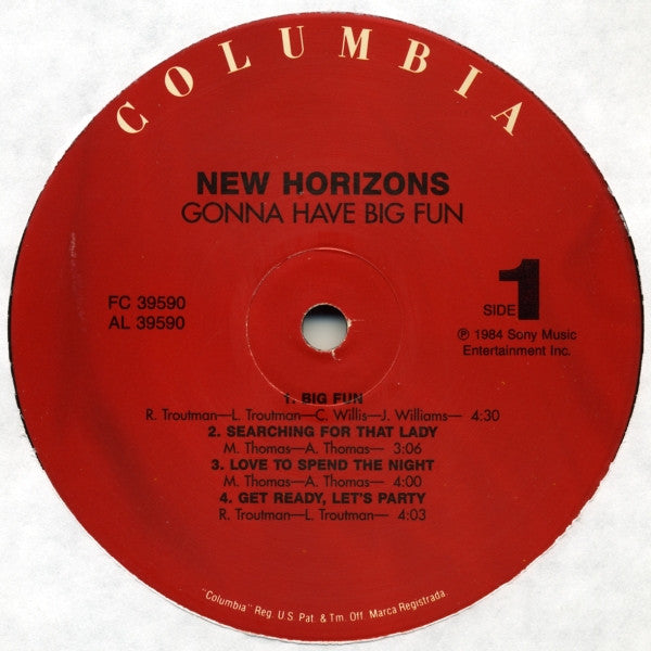 New Horizons (3) : Gonna Have Big Fun (LP, Album, RE)