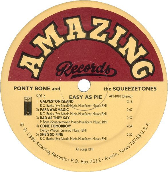 Ponty Bone And The Squeezetones : Easy As Pie (LP)