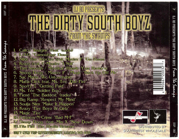 DJ Ro (5) Presents The Dirty South Boyz (2) : From The Swamps (CD, Comp)