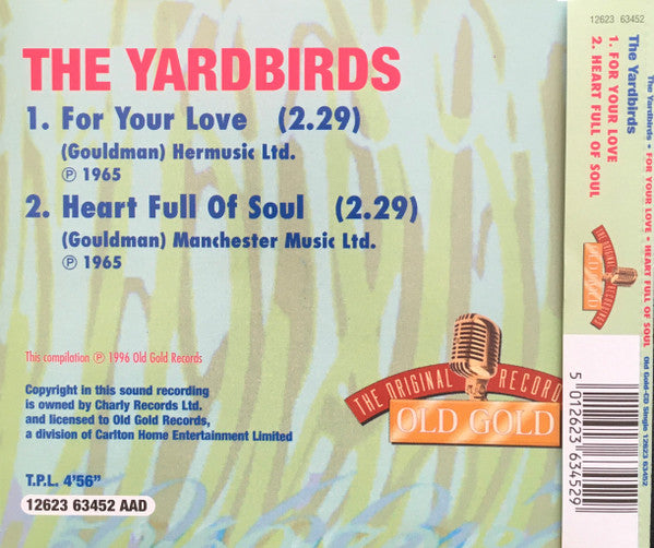 The Yardbirds : For Your Love / Heart Full Of Soul (CD, Single)