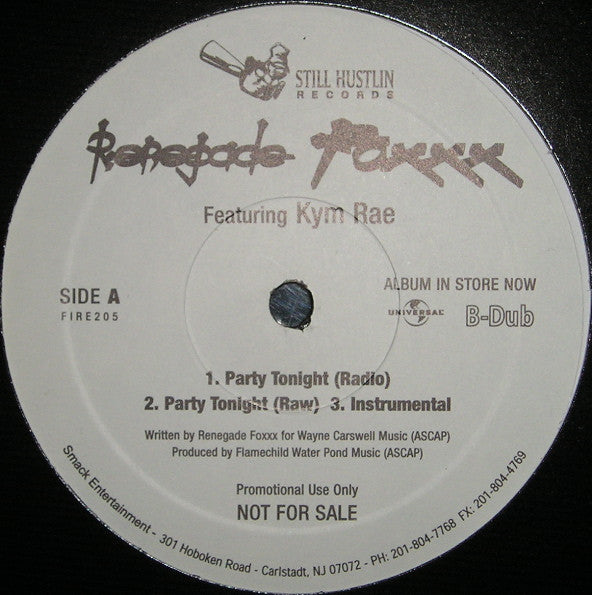 Renegade Foxxx : Party Tonight / Royal Rumble 2K5 (12", Promo)