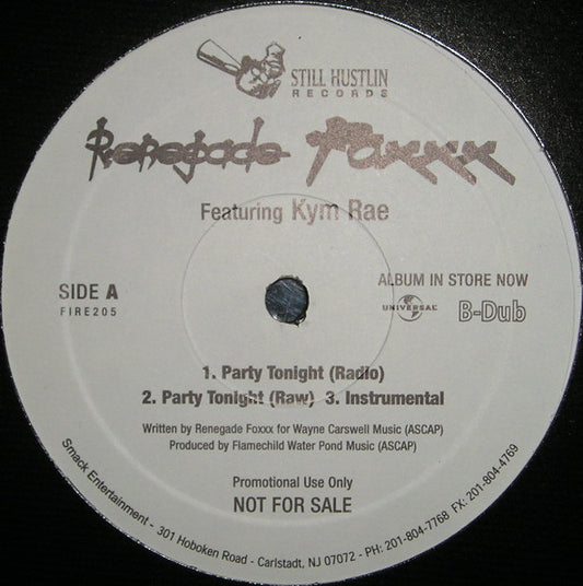 Renegade Foxxx : Party Tonight / Royal Rumble 2K5 (12", Promo)