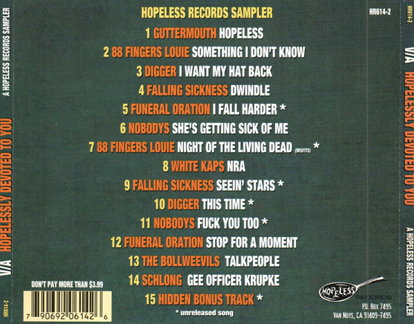 Various : Hopelessly Devoted To You (CD, Comp, Smplr, Tec)