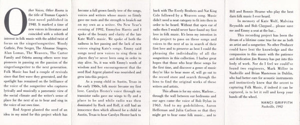 Nanci Griffith : Other Voices, Other Rooms (Cass, Album)