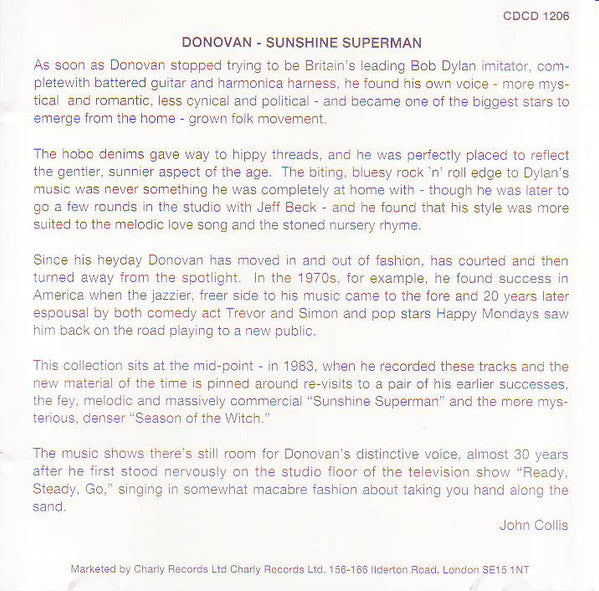 Donovan : Sunshine Superman (CD, Album, RE)