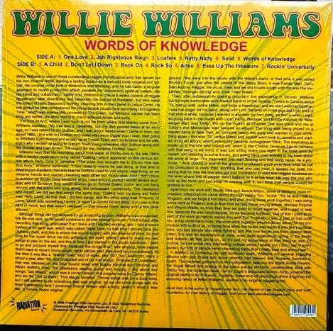 Willi Williams : Words Of Knowledge (LP, Comp)
