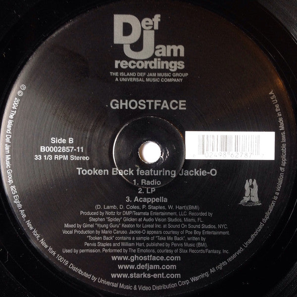 Ghostface Killah : Save Me Dear / Tooken Back (12")