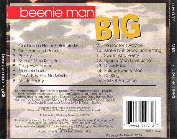 Beenie Man : Big (CD, Comp)