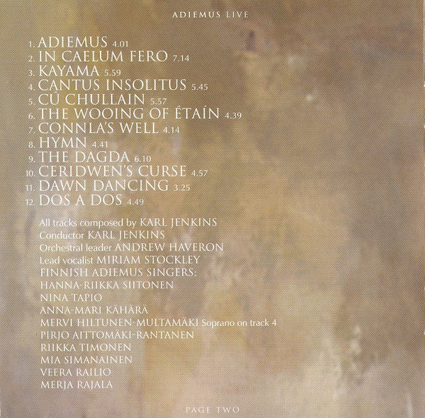 Karl Jenkins / Adiemus : Live (CD, Album)