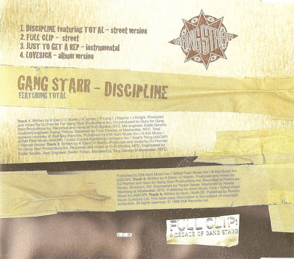 Gang Starr Featuring Total : Discipline (CD, Maxi)