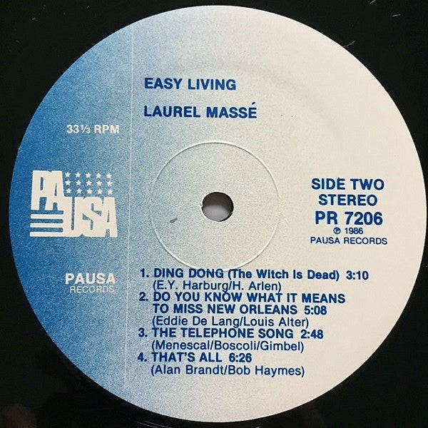 Laurel Massé : Easy Living (LP, Album)