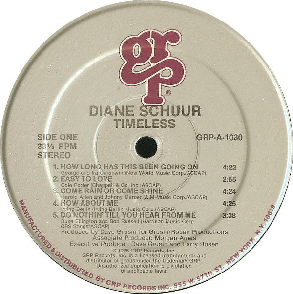 Diane Schuur : Timeless (LP, Album)