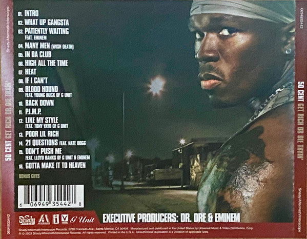 50 Cent : Get Rich Or Die Tryin' (CD, Album, RE)