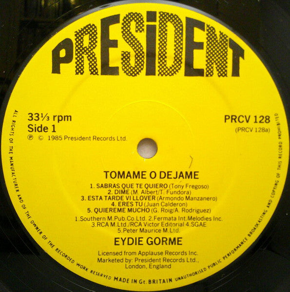 Eydie Gormé : Tomame O Dejame (LP, Album)