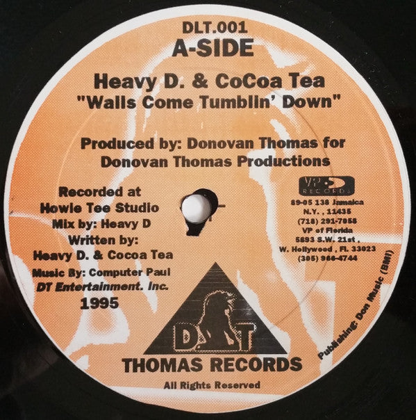 Heavy D & Cocoa Tea : Walls Come Tumblin' Down (12")