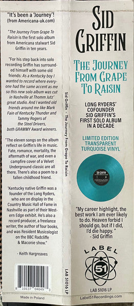 Sid Griffin : The Journey From Grape To Raisin (LP, Album, Tur)