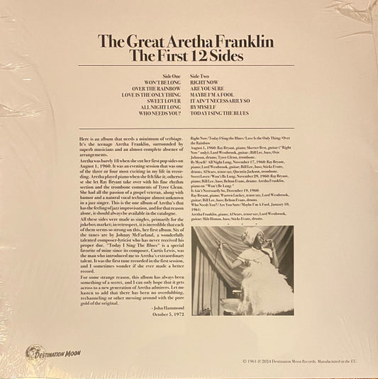 Aretha Franklin : The Great Aretha Franklin - The First 12 Sides  (LP, Ltd, Num, RE, Cle)