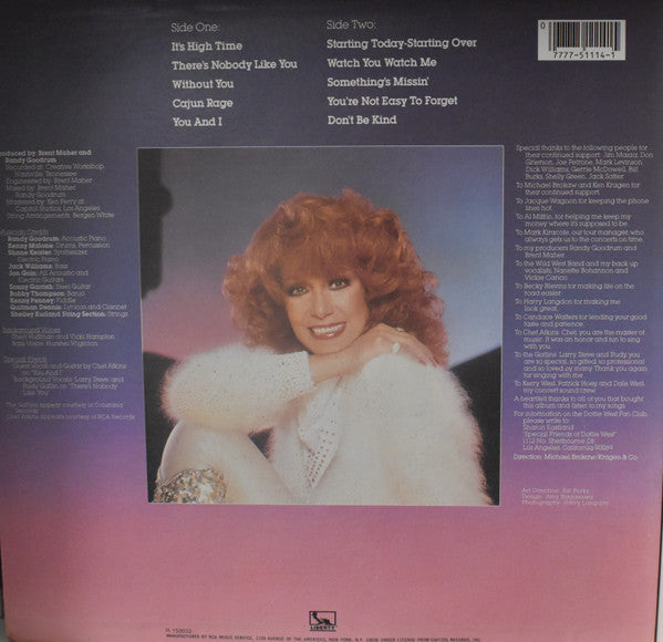 Dottie West : High Times (LP, Album, Club, Ind)