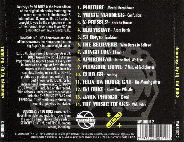 DJ Duke : Journeys By DJ (CD, Comp, Mixed)