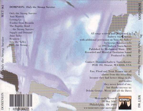 Dominion (2) : Only The Strong Survive (CD, Album)