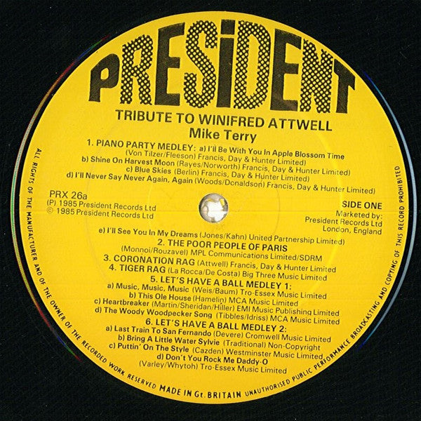 Mike Terry (7) : Tribute To Winifred Atwell (LP, Album)
