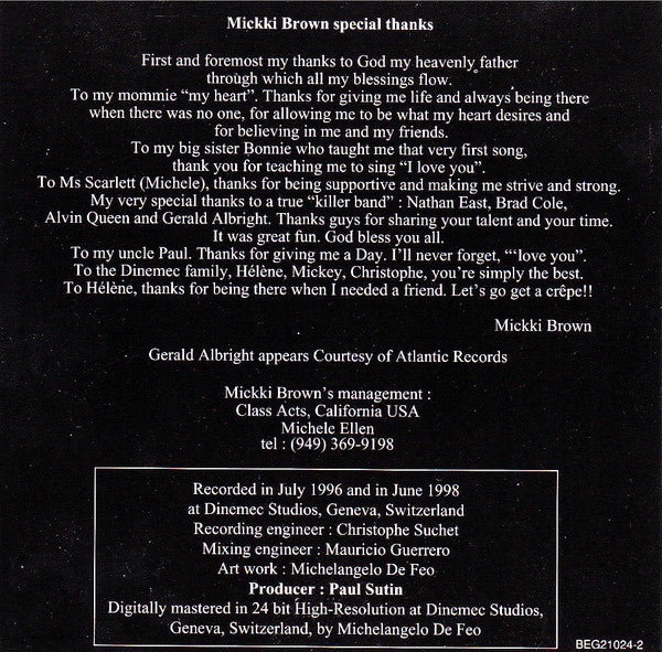 Mickki Brown : Standard Truth (CD, Album)