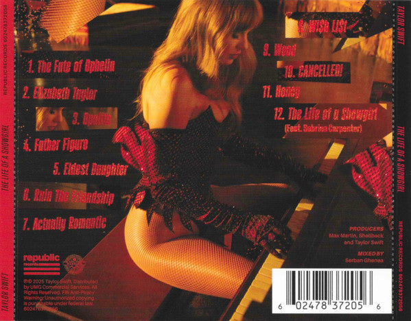 Taylor Swift : The Life Of A Showgirl (CD, Album, It')