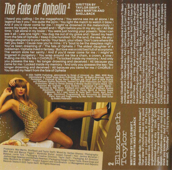 Taylor Swift : The Life Of A Showgirl (CD, Album, It')