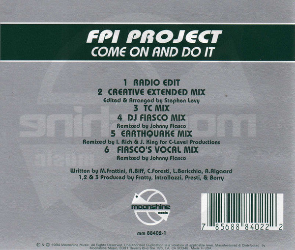 FPI Project : Come On And Do It (CD, Single)