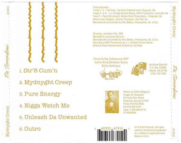 Da Terrordome : Mydnyght Creep (CD, EP)