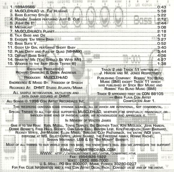 MuSCLEHeAD : The Return Of Bass (CD, Album)