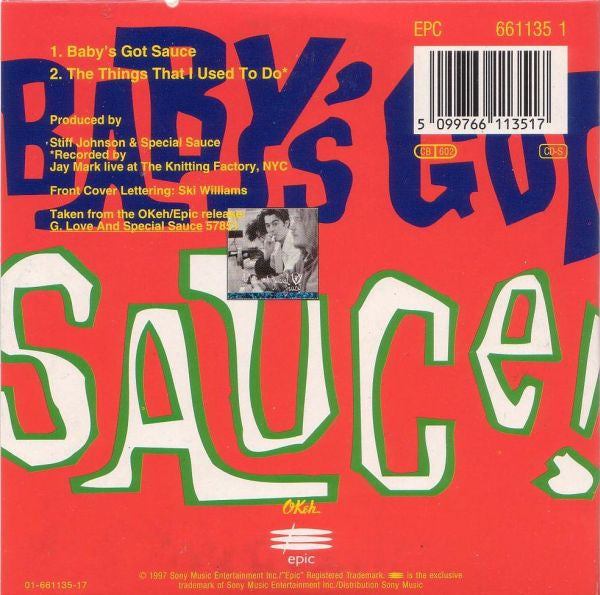 G. Love & Special Sauce : Baby's Got Sauce (CD, Single, RE, Car)