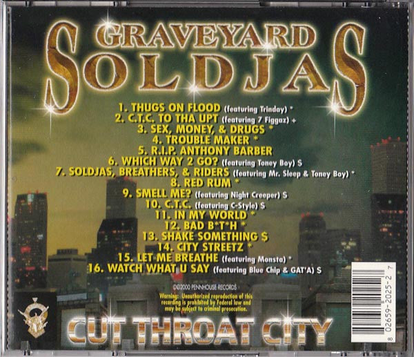 Graveyard Soldjas : Cut Throat City (CD, Album)